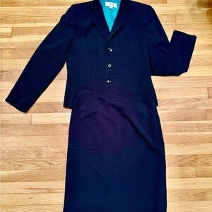 Le Suit black Blazer with Teal Lining